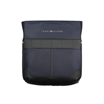 Shoulder Bag by Tommy Hilfiger for men in polyester & polyethylene blue features a stately silhouette, showcasing a secure zipper, ample external-pockets & internal-pockets, and stately shoulder-strap & adjustable-strap for a stately finish.