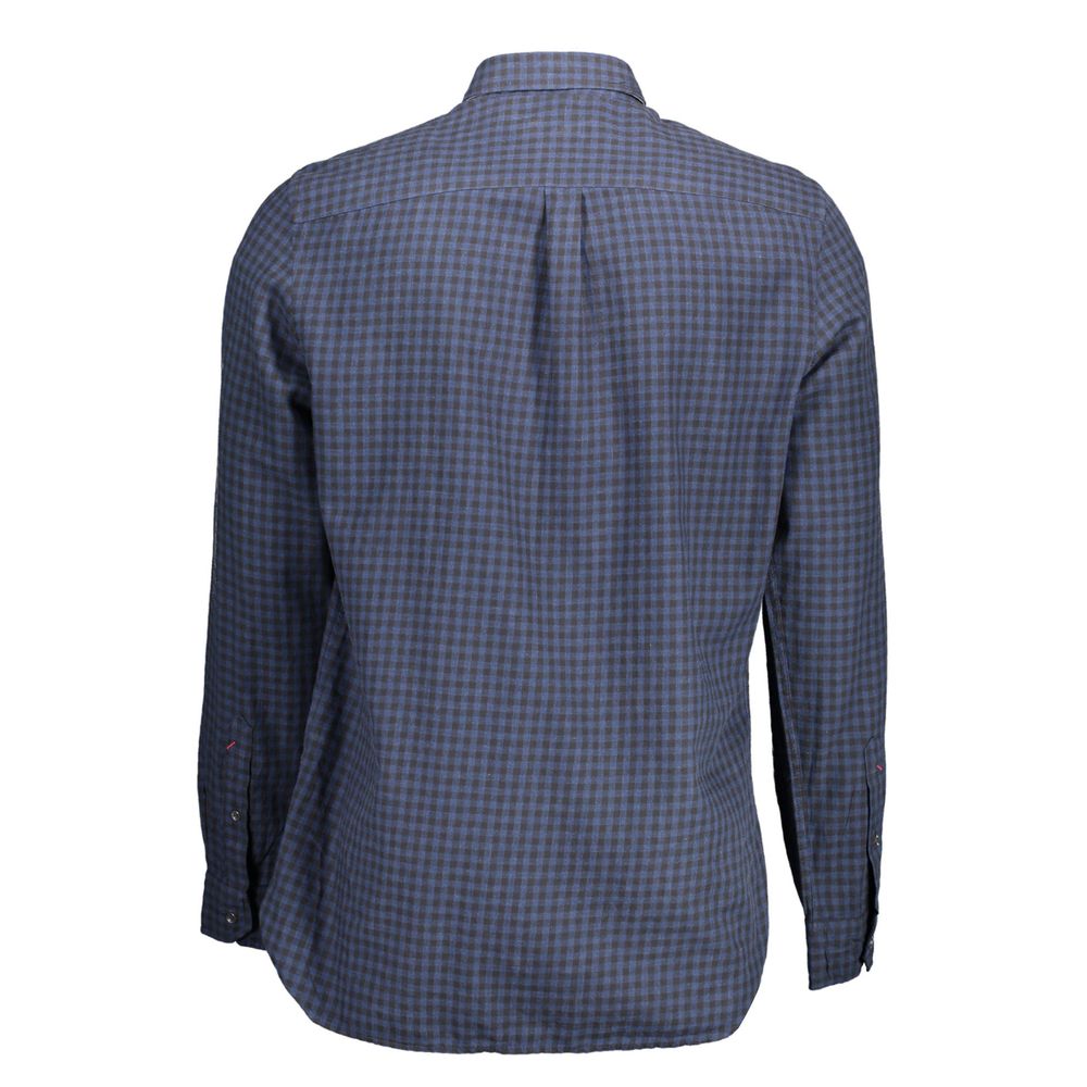 Polo Shirt by U.S. POLO ASSN. for men in leather cotton polyester polyurethane blue & patterned presents a distinguished silhouette, showcasing a sophisticated and distinguished for a truly distinguished finish.