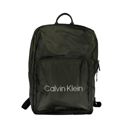 Backpack by Calvin Klein for men in polyester & polyethylene green & print showcases a stately City Polyester & Polyethylene Backpack design, featuring a secure zipper with stately external-pockets, internal-pockets & laptop-compartment and versatile backpack-strap, adjustable-strap & handle.