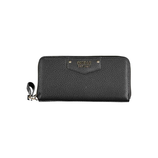 Cardholder Wallet by Guess Jeans for women in polyethylene black showcases a refined silhouette, artfully capturing the essence of the refined Polyethylene Cardholder Wallet design with functional card-organization coin-purse.