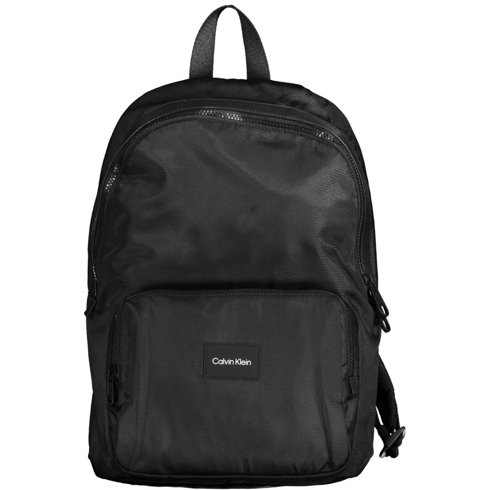 Backpack by Calvin Klein for men in polyester & polyethylene black & green features a refined silhouette, showcasing the Polyester & Polyethylene Backpack design with a secure , ample , and versatile backpack-strap & adjustable-strap.