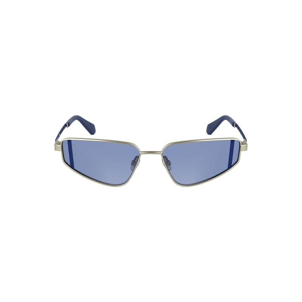 Sunglasses by Calvin Klein for women in metal blue & gray features an ethereal with gray coloured frame frames and for a ethereal finish.