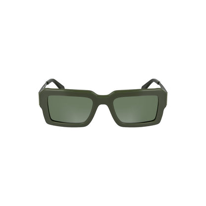 Sunglasses by Calvin Klein for women in acetate and green presents a sumptuous silhouette, featuring green coloured frame and with for a sumptuous look.