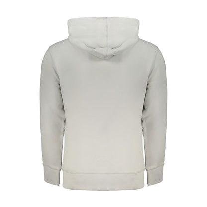 Hooded Sweatshirt Hoodie by Calvin Klein for men in cotton gray features an dramatic silhouette, showcasing a sophisticated and dramatic for a refined, modern aesthetic.
