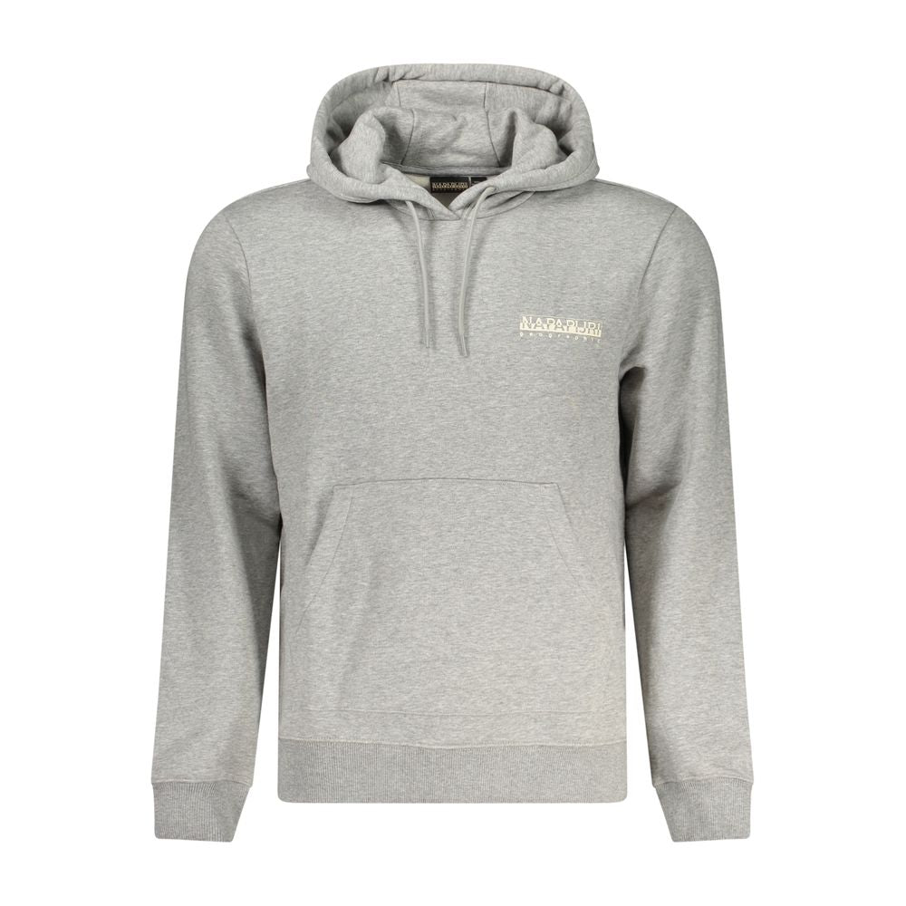 Hooded Sweatshirt Hoodie by Napapijri for men in cotton gray & print features a edgy silhouette, detailed with a edgy hooded neckline and long-sleeve for a refined finish.