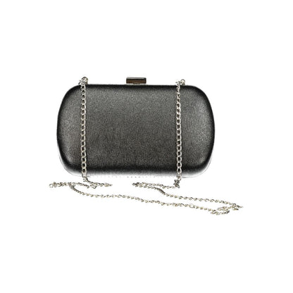 Handbag by Mario Valentino for women in polyethylene black features a ornamental silhouette, showcasing a secure snap, ample , and ornamental shoulder-strap & detachable-strap for a sophisticated look.
