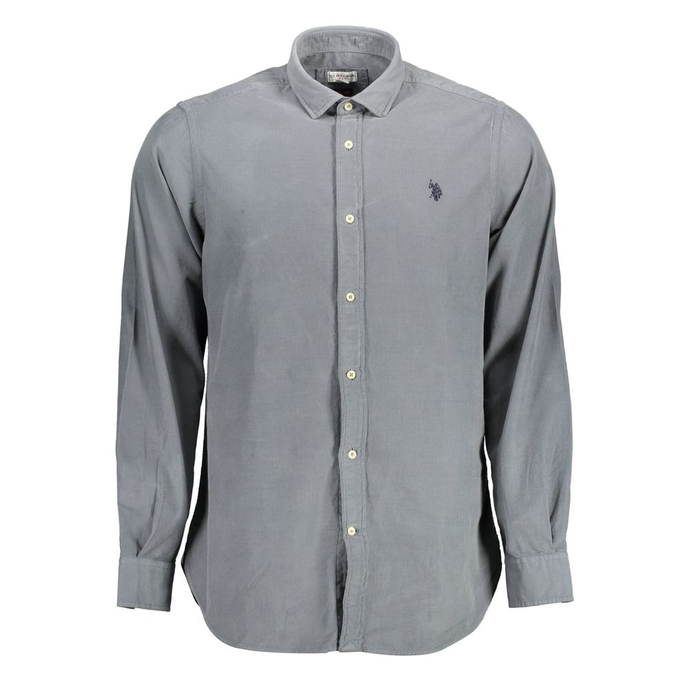 Dress Shirt by U.S. POLO ASSN. for men in cotton blue features an polished silhouette, showcasing a sophisticated and long-sleeve detail for a truly polished finish.