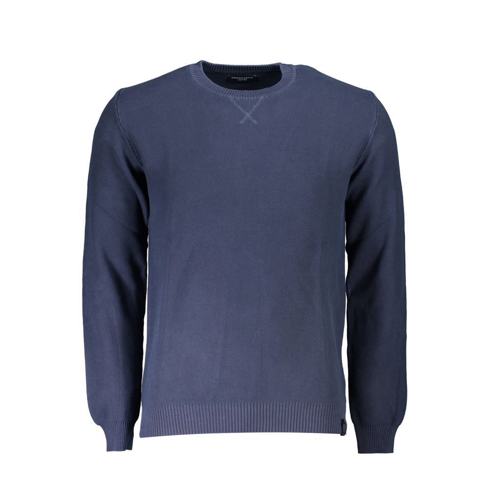 Sweater by North Sails for men in organic cotton blue showcases an masterful silhouette, artfully detailed with a masterful crew neckline and for a sophisticated, premium finish.
