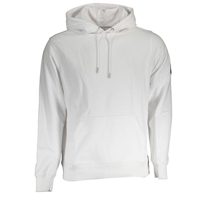 Hooded Sweatshirt Hoodie by Calvin Klein for men in cotton white features a authentic silhouette, showcasing a sophisticated hooded neckline and authentic detail for a refined finish.