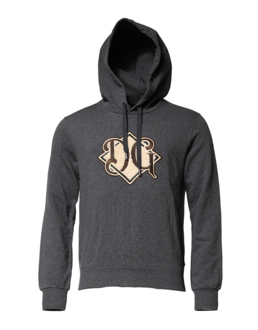 Dolce & Gabbana Men's Regular Fit Cotton Sweatshirt Hoodie - Gray