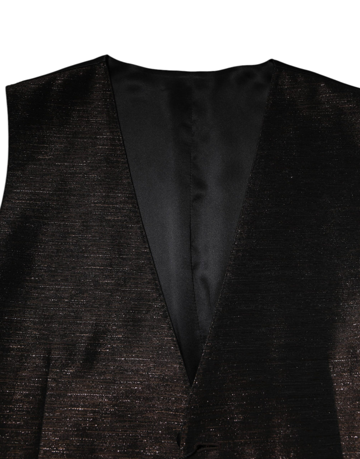 Dolce & Gabbana Men's Single Breasted Acetate Nylon Polyester Silk & Viscose Vest - Brown