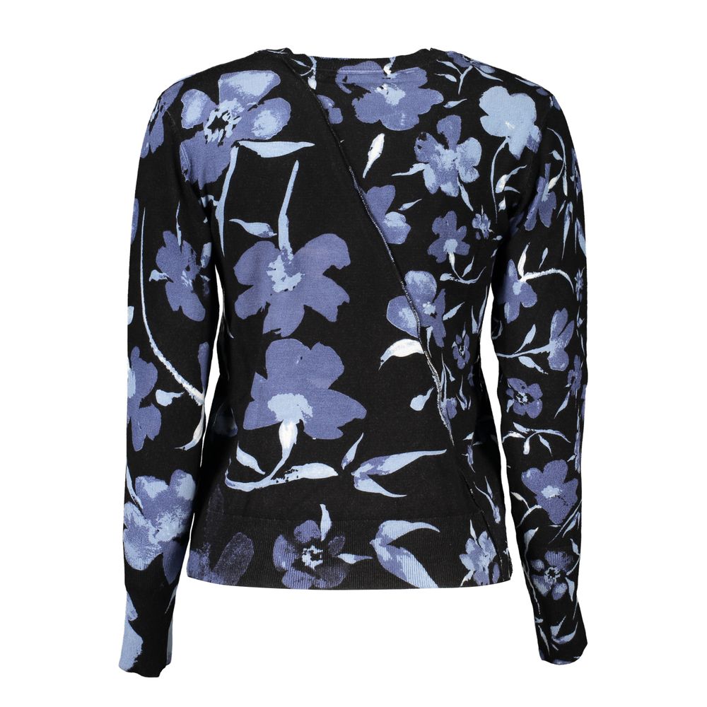 Sweater by Desigual for women in polyamide viscose black & print showcases a discreet silhouette, finished with a discreet and for a discreet look.