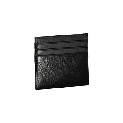 Cardholder Wallet by Tommy Hilfiger for men in leather black features a streamlined silhouette, showcasing the streamlined Leather Cardholder Wallet design with sophisticated card-organization for a premium look.