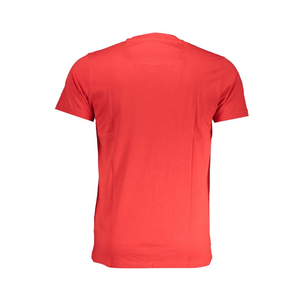 T-Shirt by Cavalli Class for men in cotton red & print showcases a unassuming silhouette, artfully detailed with a refined and unassuming for a sophisticated, contemporary look.