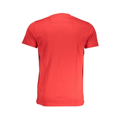 T-Shirt by Cavalli Class for men in cotton red & print showcases a unassuming silhouette, artfully detailed with a refined and unassuming for a sophisticated, contemporary look.