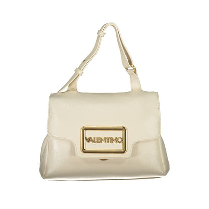 Handbag by Mario Valentino for women in polyethylene beige presents a ornamental silhouette, showcasing a secure snap & zipper, ample built-in-compartments, and versatile shoulder-strap, adjustable-strap, detachable-strap & handle for a ornamental finish.