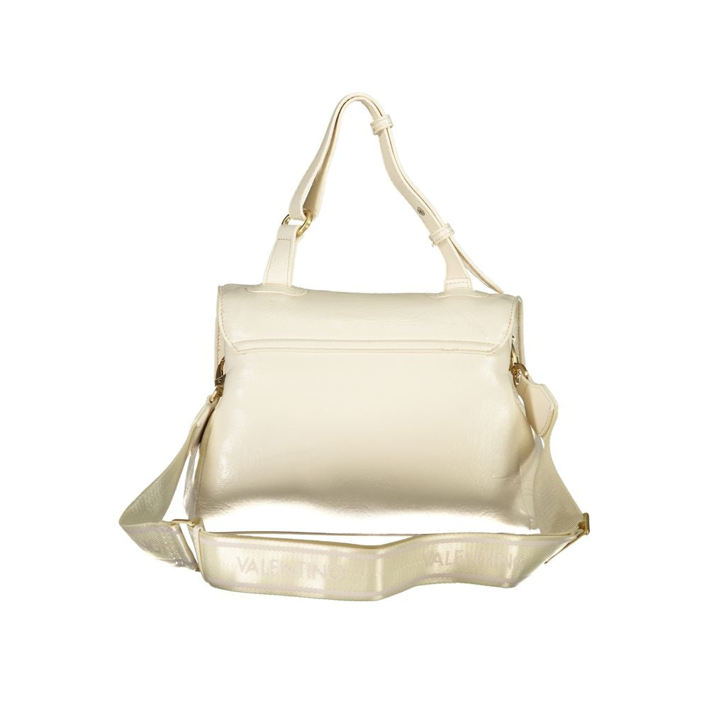 Handbag by Mario Valentino for women in polyethylene beige features a refined silhouette, showcasing a secure snap & zipper, organized built-in-compartments, and versatile shoulder-strap, adjustable-strap, detachable-strap & handle for a refined finish.