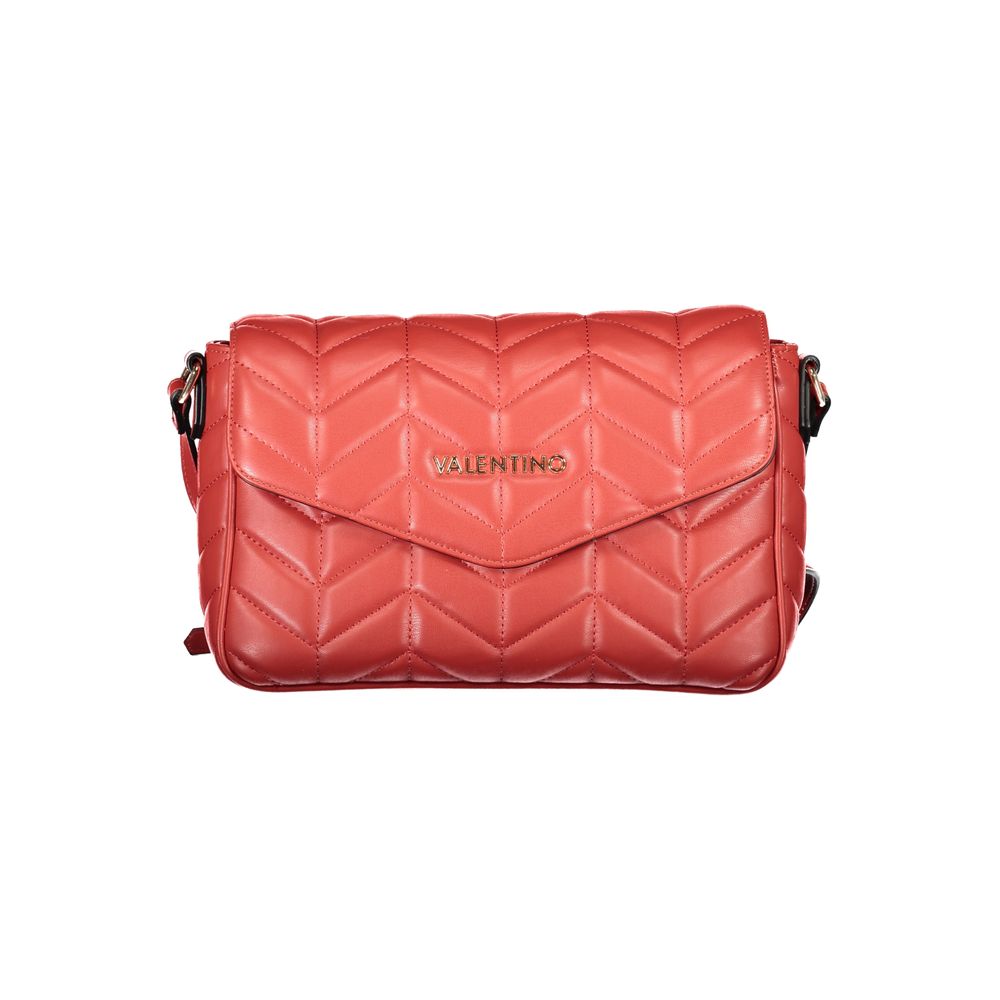 This Shoulder Handbag by Mario Valentino for women in polyethylene and red presents a sculptural silhouette featuring a secure zipper, ample internal-pockets, and versatile shoulder-strap & adjustable-strap for a sculptural finish.