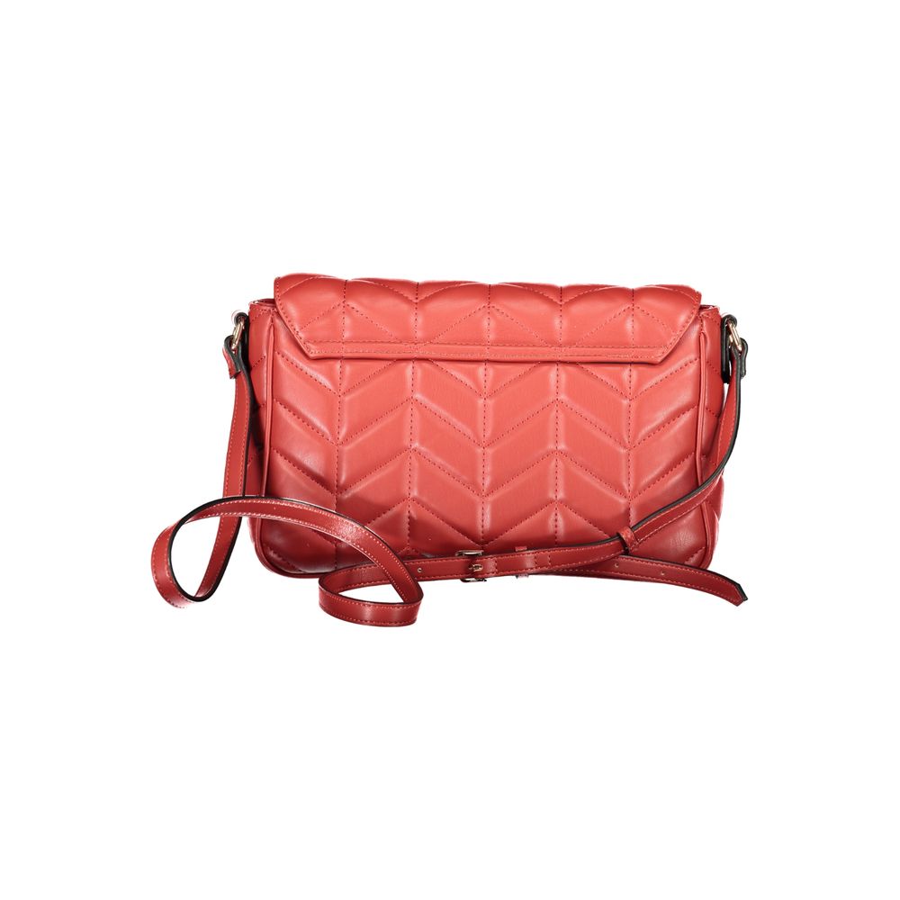 Shoulder Handbag by Mario Valentino for women in polyethylene red features a refined silhouette, showcasing a secure zipper, organized internal-pockets, and versatile shoulder-strap & adjustable-strap for a refined finish.