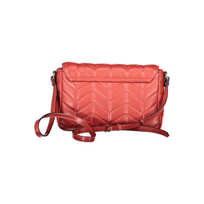 Shoulder Handbag by Mario Valentino for women in polyethylene red features a refined silhouette, showcasing a secure zipper, organized internal-pockets, and versatile shoulder-strap & adjustable-strap for a refined finish.