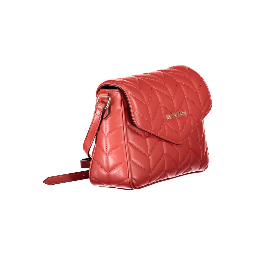 Shoulder Handbag by Mario Valentino for women in polyethylene red features an refined silhouette, showcasing a secure zipper, ample internal-pockets, and versatile shoulder-strap & adjustable-strap for a sophisticated refined aesthetic.