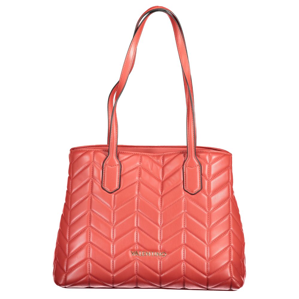 Handbag by Mario Valentino for women in polyethylene red features a ornamental silhouette, showcasing a secure zipper & magnetic, ample internal-pockets, and ornamental handle for a sophisticated look.