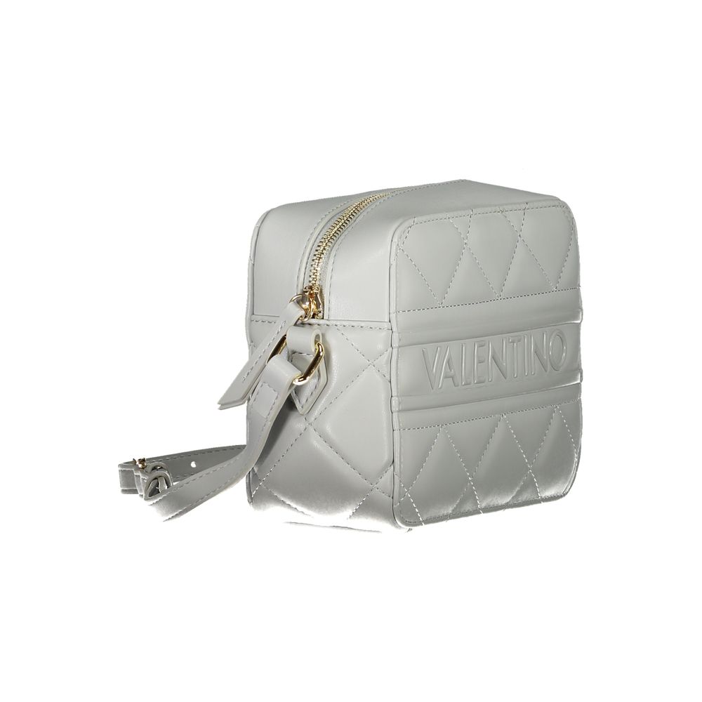 Handbag by Mario Valentino for women in polyethylene gray features an refined silhouette, showcasing a secure zipper, ample internal-pockets, and versatile shoulder-strap & adjustable-strap for a sophisticated refined aesthetic.