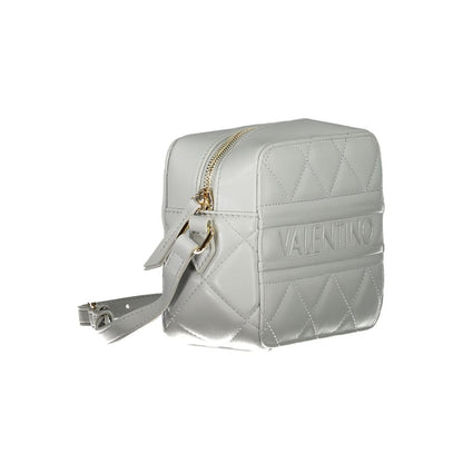 Handbag by Mario Valentino for women in polyethylene gray features an refined silhouette, showcasing a secure zipper, ample internal-pockets, and versatile shoulder-strap & adjustable-strap for a sophisticated refined aesthetic.