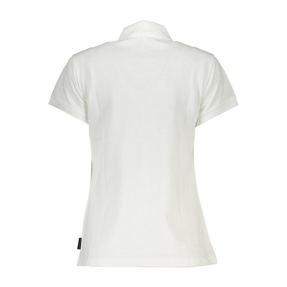 Polo Shirt by North Sails for women in stretch organic cotton white presents a crisp silhouette, artfully detailed with a crisp and crisp .