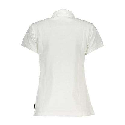Polo Shirt by North Sails for women in stretch organic cotton white presents a crisp silhouette, artfully detailed with a crisp and crisp .