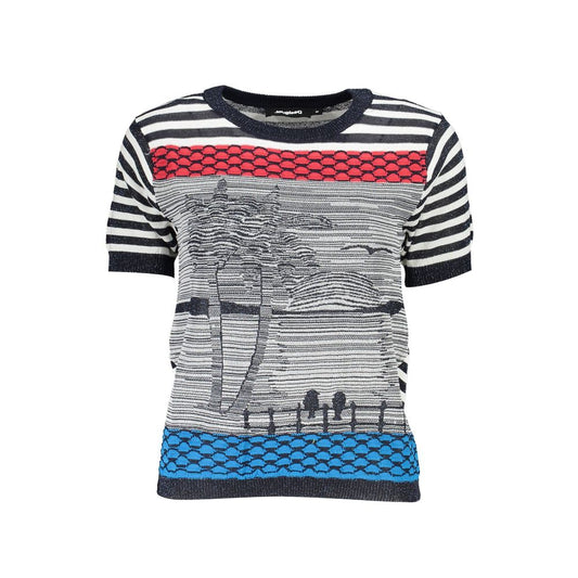 Desigual Women's Polyamide Polyester & Cotton Sweater - Blue Signature