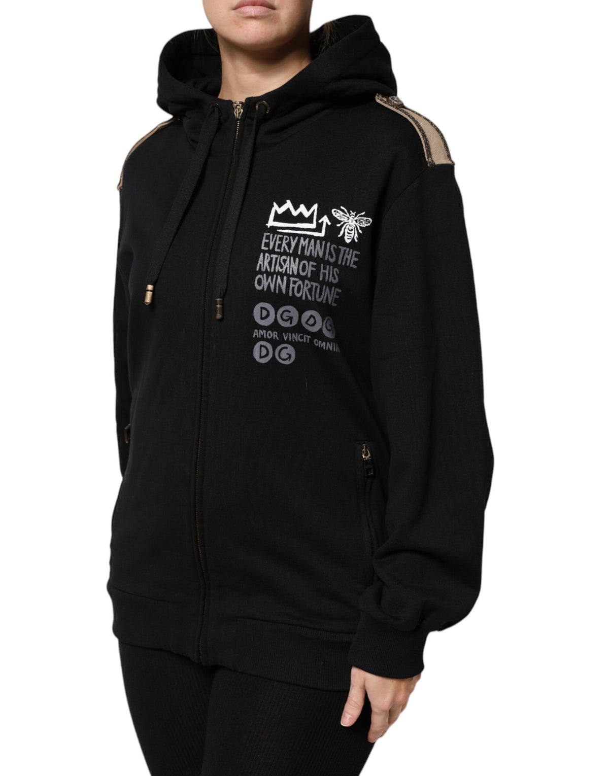 Dolce & Gabbana Women's Cotton Hooded Jacket - Black