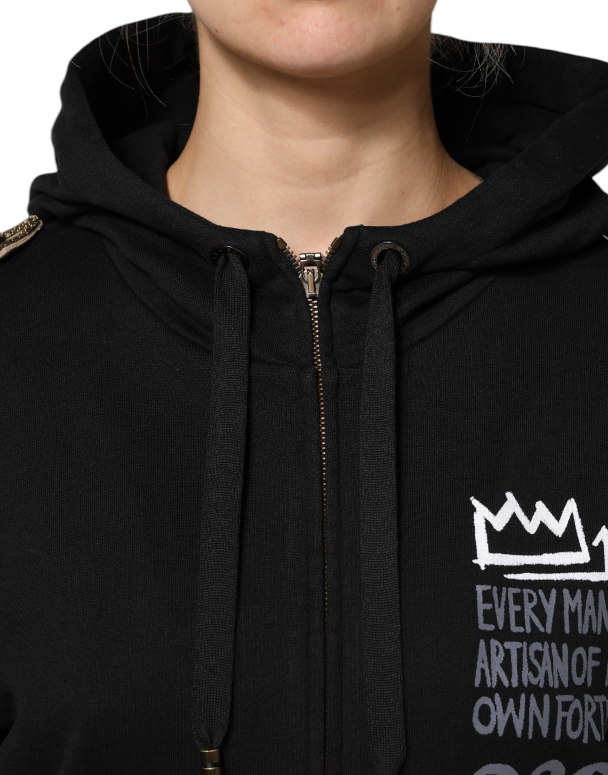 Dolce & Gabbana Women's Cotton Hooded Jacket - Black
