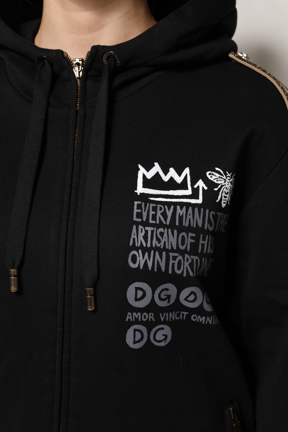 Dolce & Gabbana Women's Cotton Hooded Jacket - Black