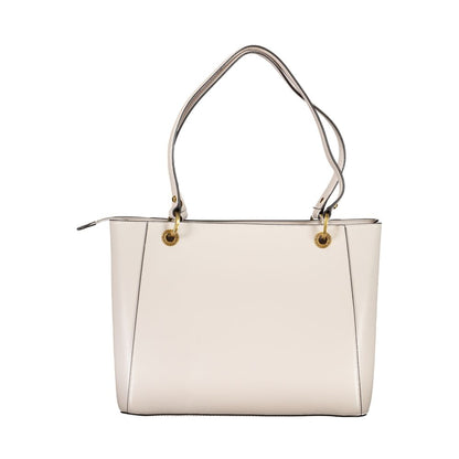Shopper Handbag by Guess Jeans for women in polyethylene faux leather brown & gray features a ornamental silhouette, showcasing a secure zipper, ample built-in-compartments & internal-pockets, and ornamental handle for a sophisticated look.