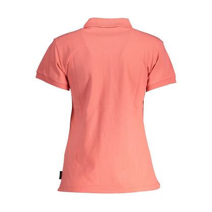 Polo Shirt by North Sails for women in stretch organic cotton pink presents a sleek silhouette, featuring a refined and for a sleek finish.