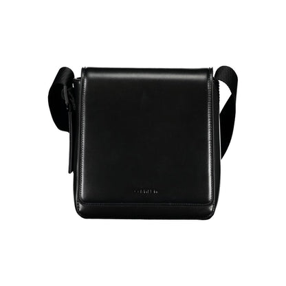 Shoulder Bag by Calvin Klein for men in polyester & polyethylene black features a statuesque silhouette, showcasing a secure magnetic and statuesque external-pockets with versatile shoulder-strap & adjustable-strap for a statuesque finish.