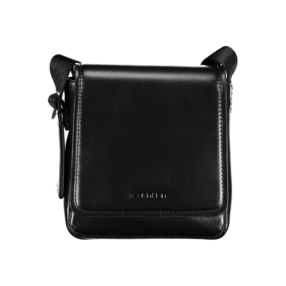 Shoulder Bag by Calvin Klein for men in polyester & polyethylene black features a effortless chic silhouette with a secure magnetic, ample external-pockets, and versatile shoulder-strap & adjustable-strap for a effortless chic finish.