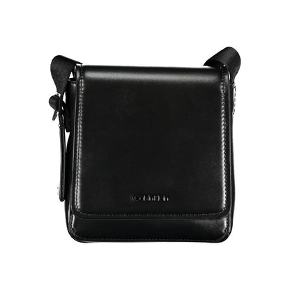 Shoulder Bag by Calvin Klein for men in polyester & polyethylene black features a effortless chic silhouette with a secure magnetic, ample external-pockets, and versatile shoulder-strap & adjustable-strap for a effortless chic finish.
