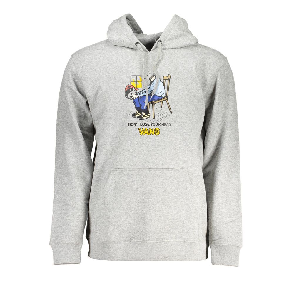 Sweater by Vans for men in cotton polyester canvas gray showcases a downtown chic silhouette, artfully finished with a downtown chic and for a sophisticated, high-end look.