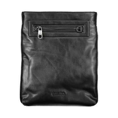 Shoulder Bag by Calvin Klein for men in polyester & polyethylene black & signature features an effortlessly chic silhouette with a secure zipper, ample external-pockets & internal-pockets, and versatile shoulder-strap & adjustable-strap for effortlessly chic everyday luxury.