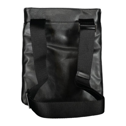 Shoulder Bag by Calvin Klein for men in polyester & polyethylene black & signature presents a statuesque silhouette, showcasing a secure zipper and statuesque external-pockets & internal-pockets with versatile shoulder-strap & adjustable-strap for a sophisticated look.