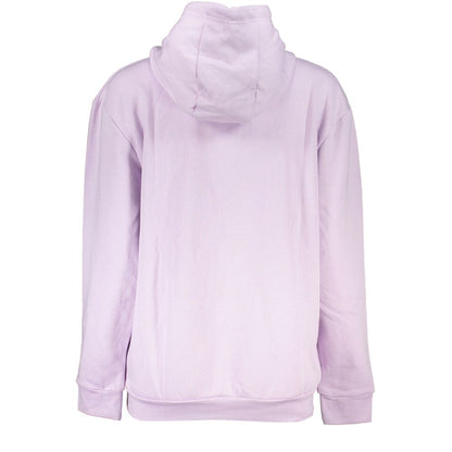 Sweatshirt Hoodie by Cavalli Class for women in cotton polyester purple, violet & print features an dramatic silhouette, showcasing a sophisticated and dramatic for a refined, modern aesthetic.