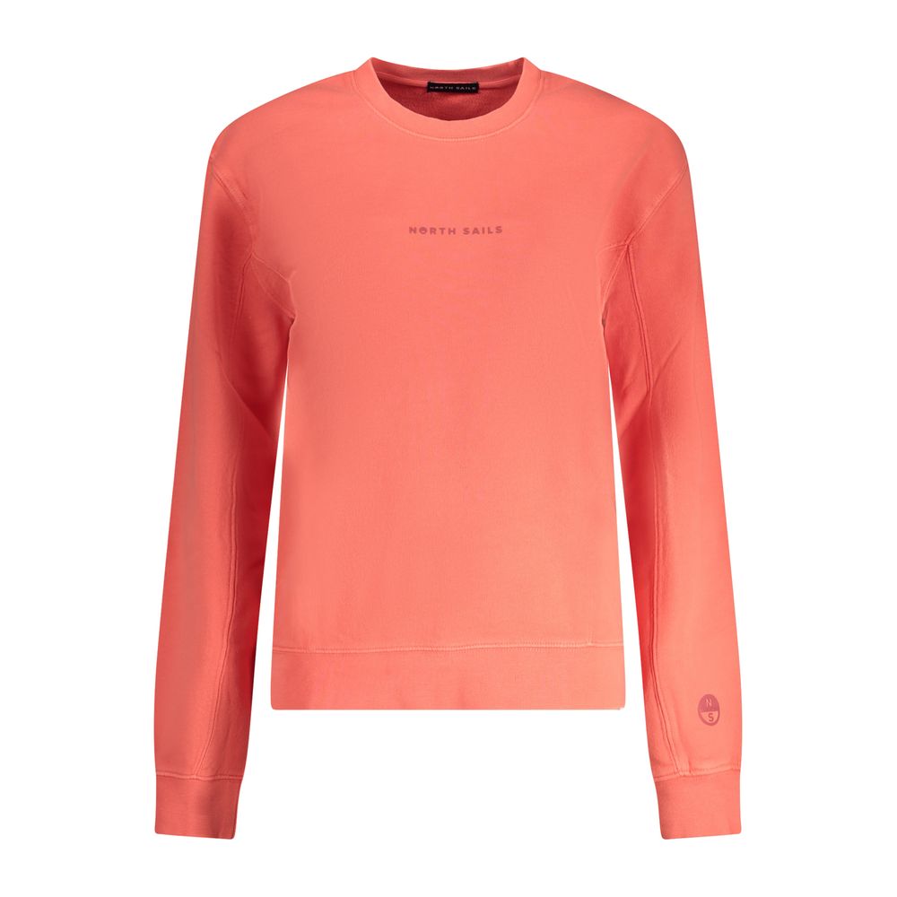 Sweatshirt by North Sails for women in cotton pink features an exquisite silhouette, showcasing long-sleeve and details for a exquisite look.