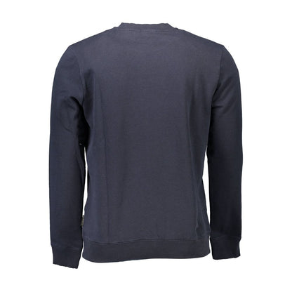 Sweatshirt by Napapijri for men in organic cotton & polyester blue presents a smart casual silhouette, featuring a smart casual crew neckline and for a sophisticated look.
