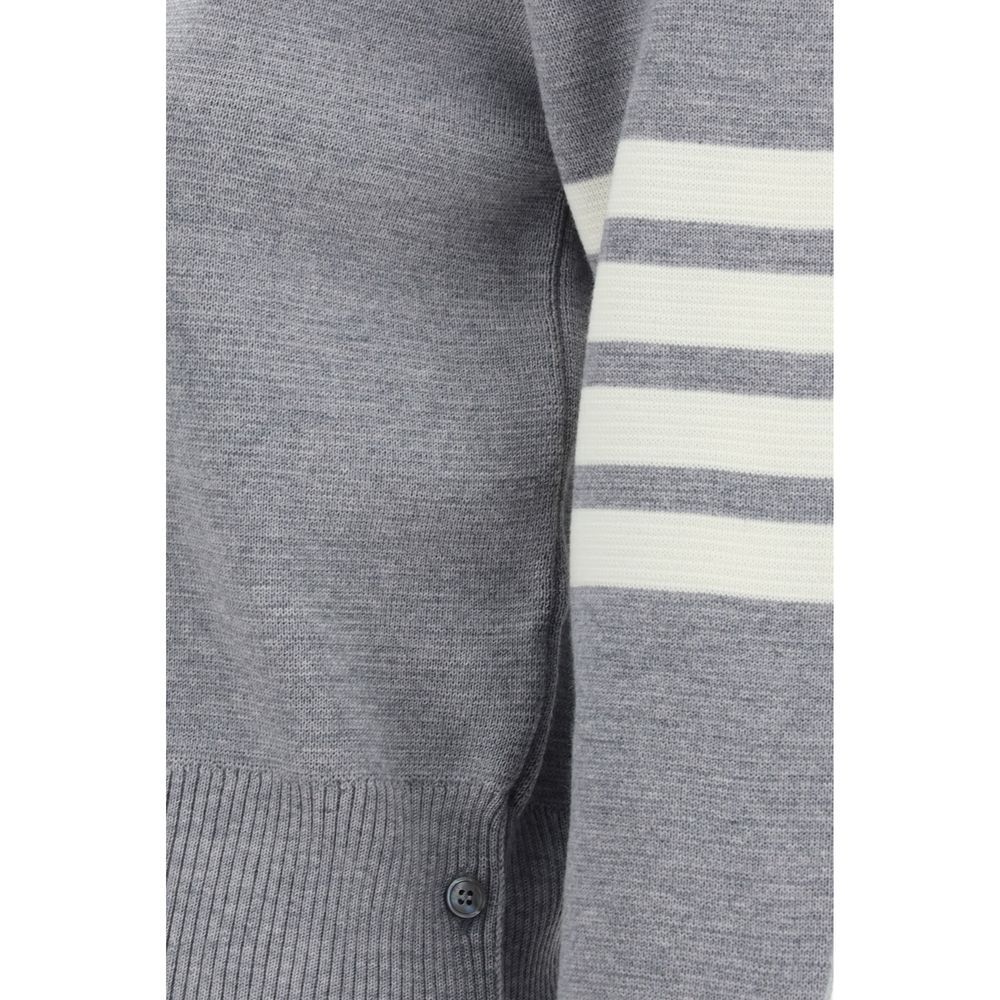 Sweatshirt by Thom Browne for women in virgin wool gray presents a smart casual silhouette, featuring a smart casual and for a sophisticated look.