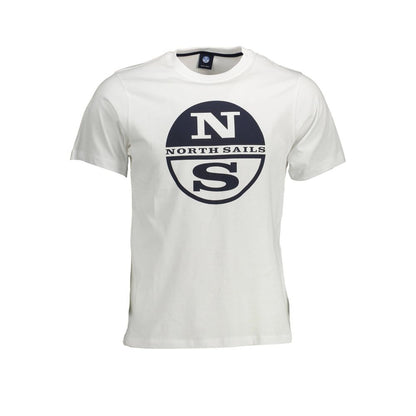 T-Shirt by North Sails for men in cotton natural & white features an on trend silhouette, perfectly showcasing a on trend and for an elevated aesthetic.