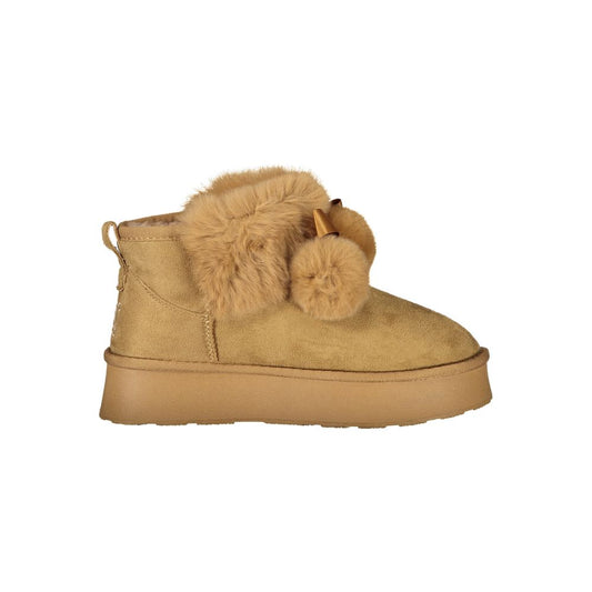 Laura Biagiotti Women's Polyethylene Polyester Faux Fur Boots - Brown