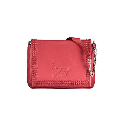 Shoulder Convertible Handbag by BYBLOS for women in polyethylene faux leather red presents a exquisite silhouette, showcasing a secure snap and organized built-in-compartments with versatile shoulder-strap, adjustable-strap & handle.