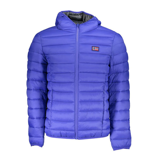 Hooded Jacket by Norway 1963 for men in polyamide blue presents a authentic silhouette, artfully detailed with a authentic hooded neckline and functional pockets & hooded for a premium authentic finish.